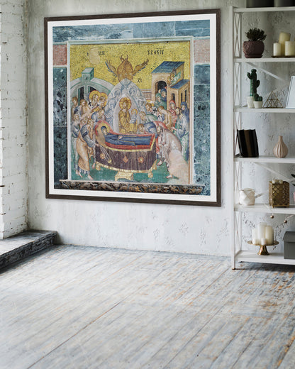Chora Museum, Dormition of the Virgin, Christian Mosaics, Fresco Poster, Wall Hangings, Home Decor, Gift idea