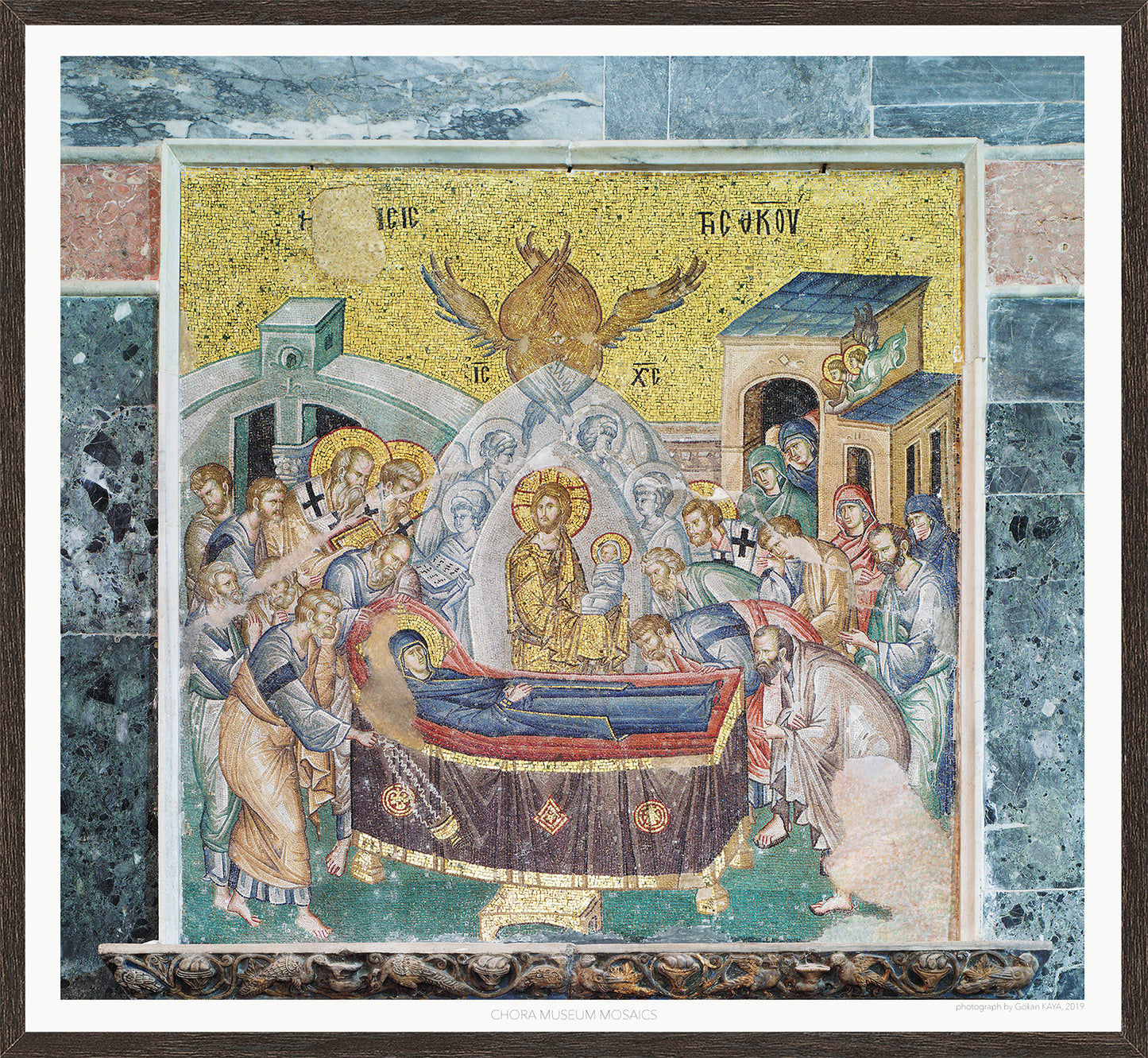Chora Museum, Dormition of the Virgin, Christian Mosaics, Fresco Poster, Wall Hangings, Home Decor, Gift idea