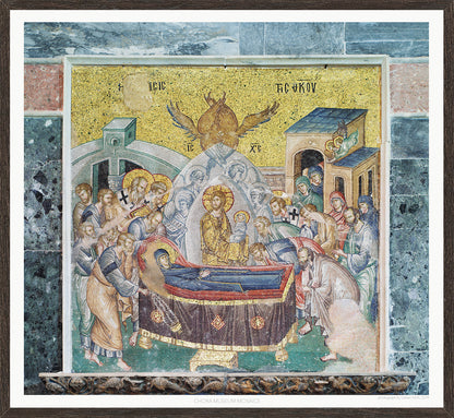 Chora Museum, Dormition of the Virgin, Christian Mosaics, Fresco Poster, Wall Hangings, Home Decor, Gift idea