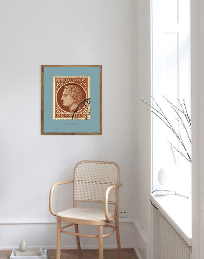 France Stamp Collection, Mazelin Series, Philately, Wall Hanging, Home Decor, Gift idea, Poster