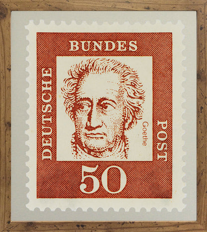 German Stamp Collection, Goethe, Philately, Poster, Wall Hanging, Home Decor, Gift idea