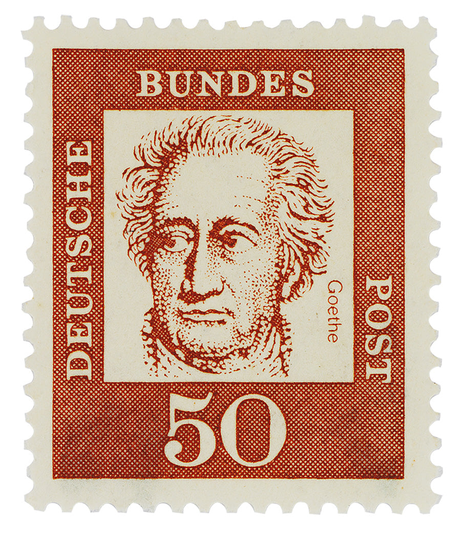 German Stamp Collection, Goethe, Philately, Poster, Wall Hanging, Home Decor, Gift idea