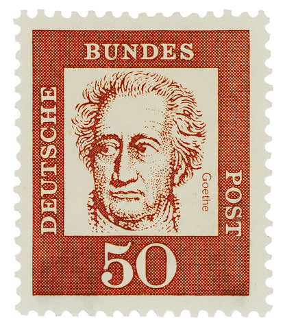 German Stamp Collection, Goethe, Philately, Poster, Wall Hanging, Home Decor, Gift idea