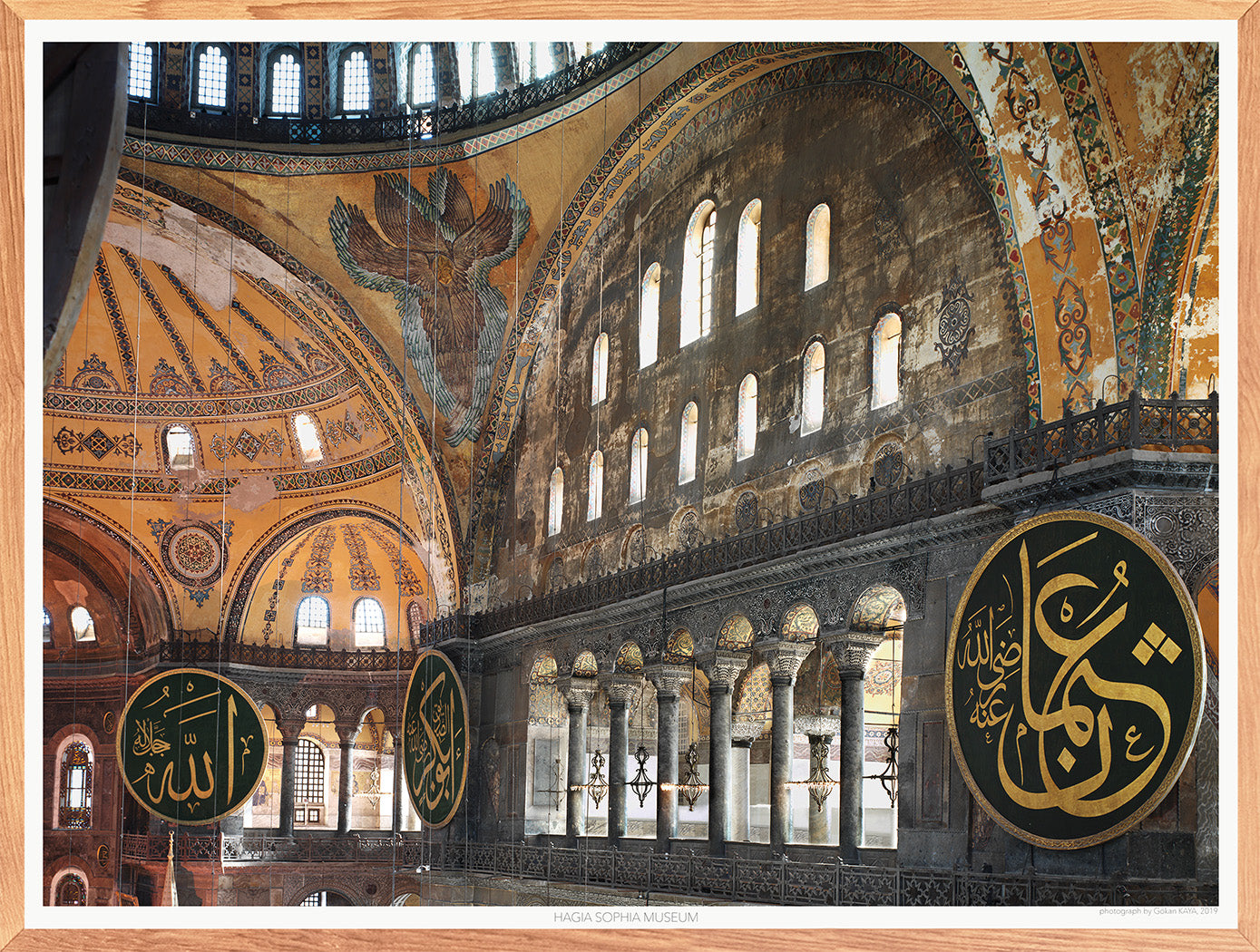 Hagia Sophia Museum, The Main Dome, Christian Mosaics, Islamic art, Byzantine Art, Architecture Poster, Wall Hangings, Home Decor, Gift idea