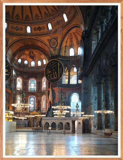 Hagia Sophia Museum, Central Dome Entrance, Byzantine Art, Architecture Poster, Wall Hangings, Home Decor, Gift idea