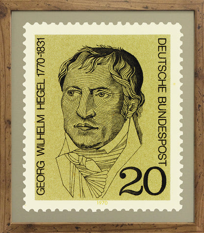 German Stamp Collection, Hegel, Philately, Poster, Wall Hangings, Home Decor, Gift idea