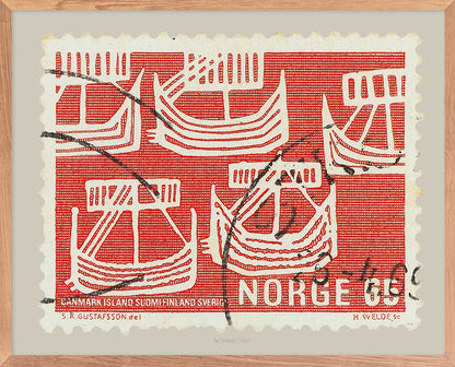 Norway Stamp Collection, Ships, Philately, Poster, Wall Hangings, Home Decor, Gift idea