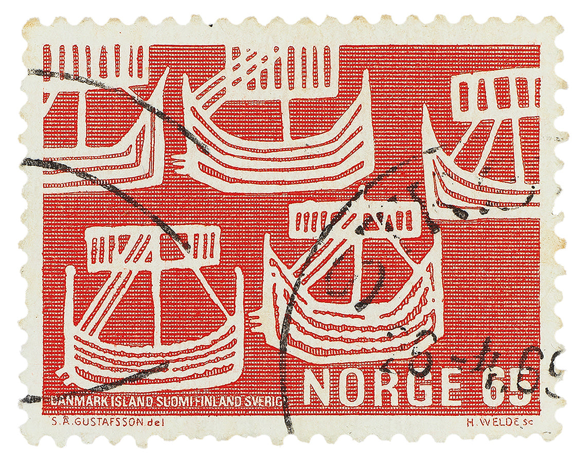 Norway Stamp Collection, Ships, Philately, Poster, Wall Hangings, Home Decor, Gift idea