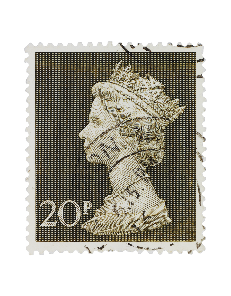 England Stamp Collection, Queen Elizabeth", Philately, Poster, Wall Hanging, Home Decor, Gift idea