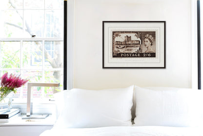 England Stamp Collection, Queen Elizabeth, Philately, Wall Hangings, Home Decor, Gift idea, Poster