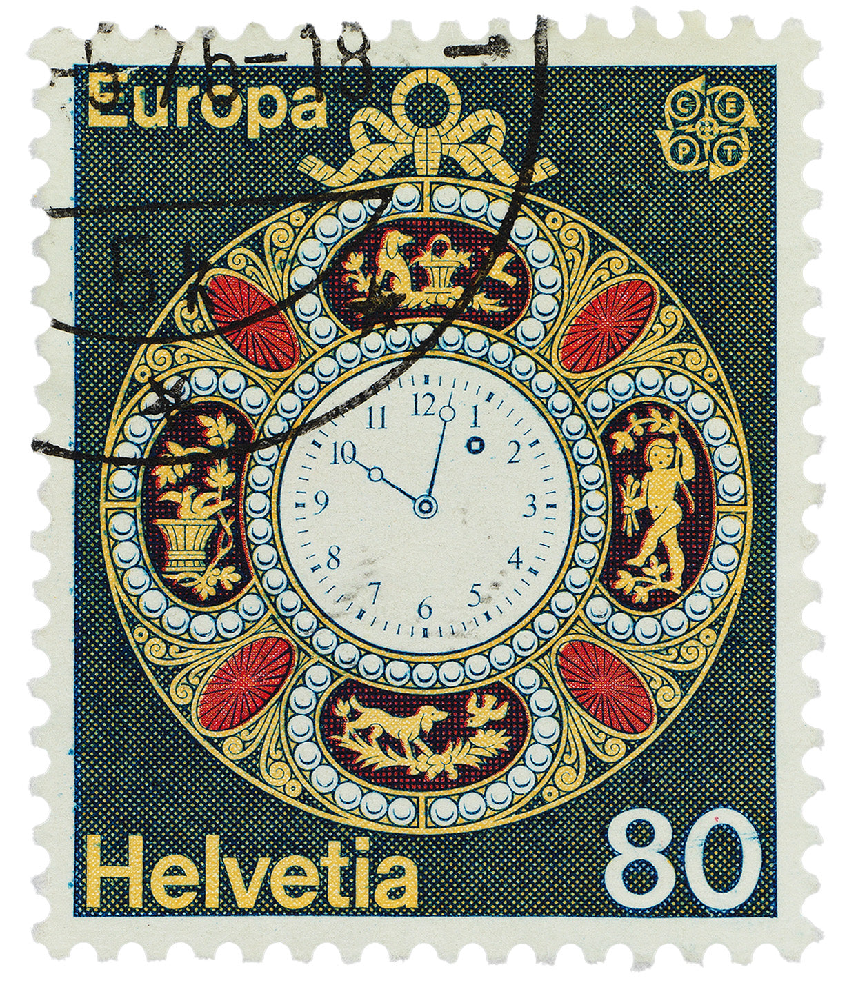 Switzerland Stamp Collection, Clock, Poster, Wall Hangings, Home Decor, Gift idea