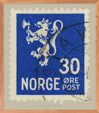 Norway Stamp Collection, The Lion Rampant, Philately, Poster, Wall Hanging, Home Decor, Gift idea