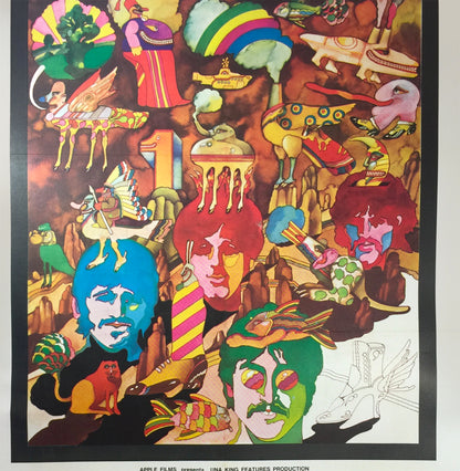 The Beatles Yellow Submarine 1968 Spanish Film Poster Framed Canvas Print, Vintage Poster, Advertising Poster, Movie Poster, Metal Poster