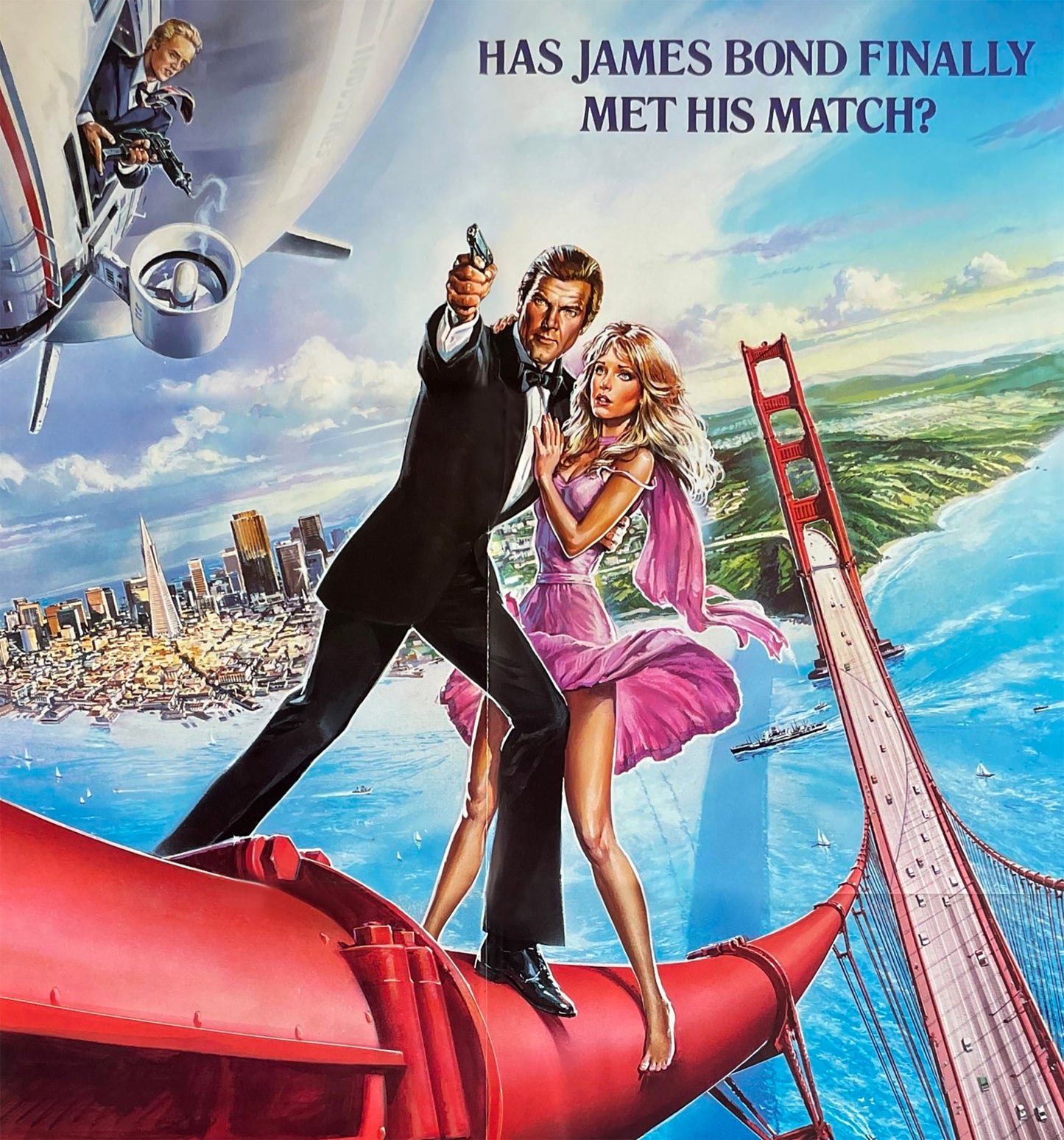 A View To A Kill Movie Poster Framed Canvas Print, Pop Culture Graphics, James Bond, Vintage Poster