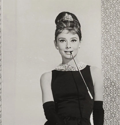 Audrey Hepburn Black and white photo Poster Print Canvas, Breakfast at Tiffany's (1961), Vintage Poster, Advertising Poster