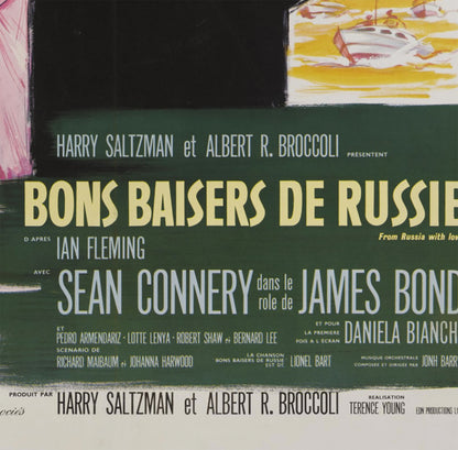 James Bond movie poster Poster Print Canvas, Good Kisses from Russia by James Bond, Film Advertising Poster, Movie Poster Canvas