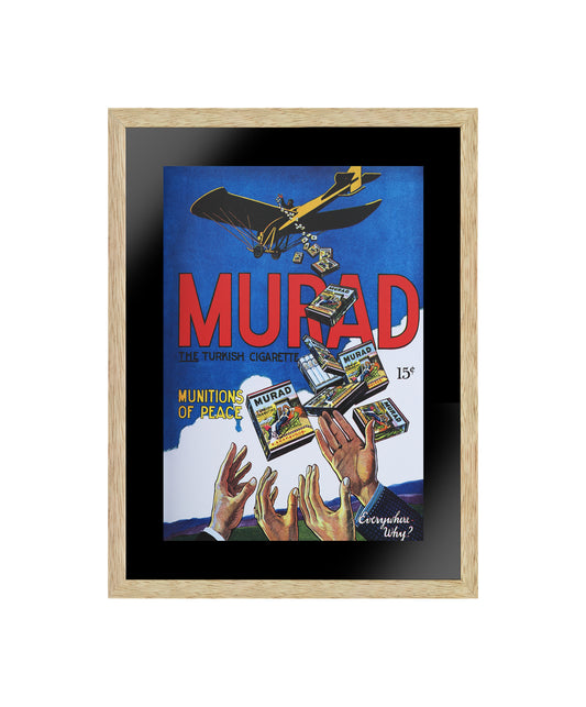 Murad The Turkish Cigarettes Vintage Poster, Wall Art, Abstract Wall Art, Modern Wall Art, Poster Paper or Canvas Print, Wall Decor