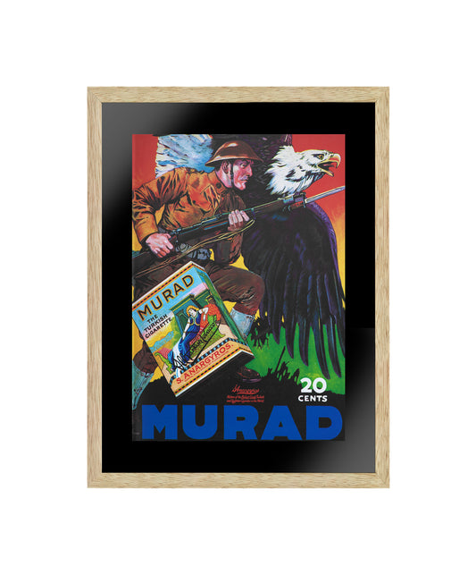 Murad The Turkish Cigarettes Vintage Poster, Wall Art, Abstract Wall Art, Modern Wall Art, Poster Paper or Canvas Print, Wall Decor