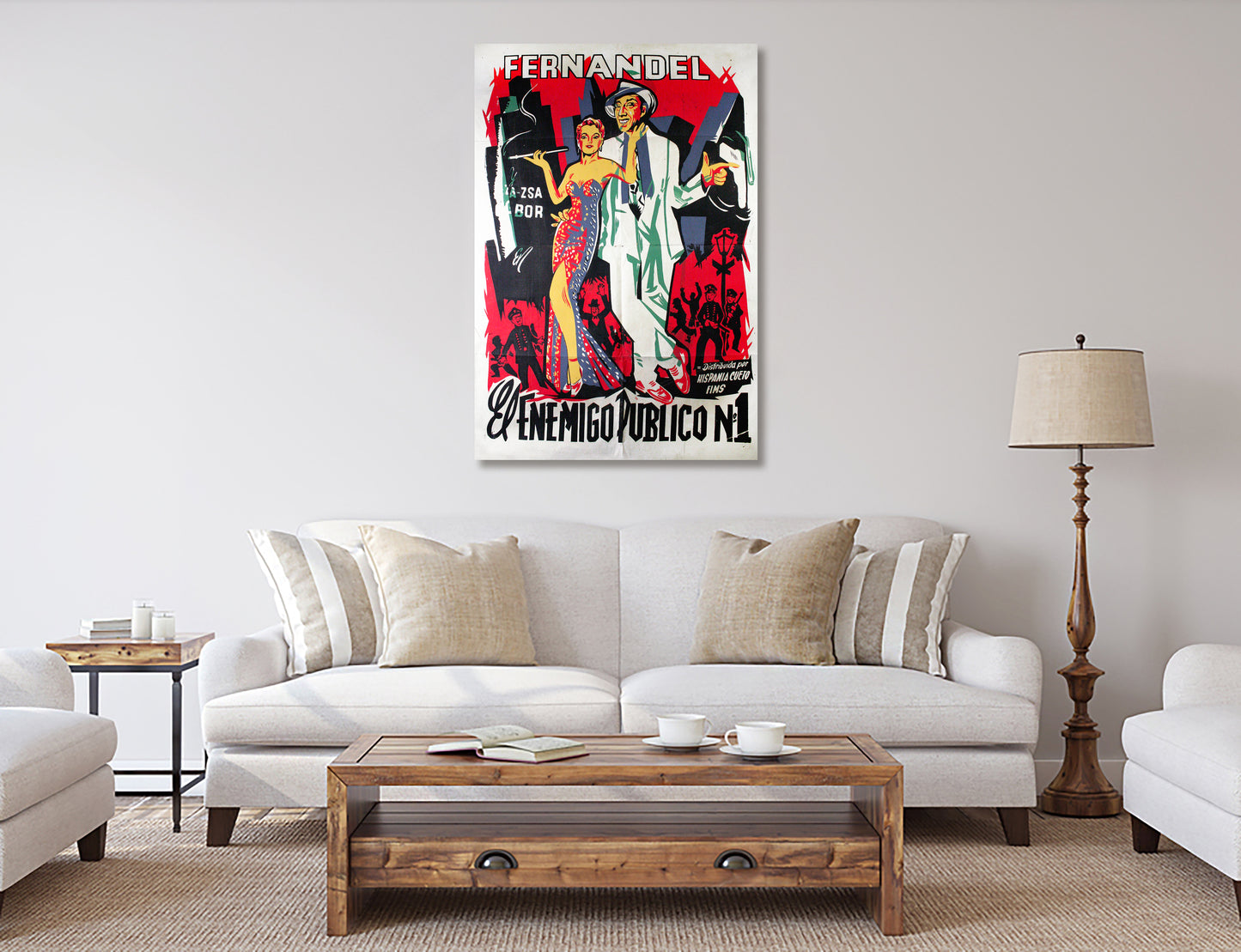 Fernandel Film Advertising Poster Print Canvas, Modern Art, Abstract Art, Wall art decor Canvas