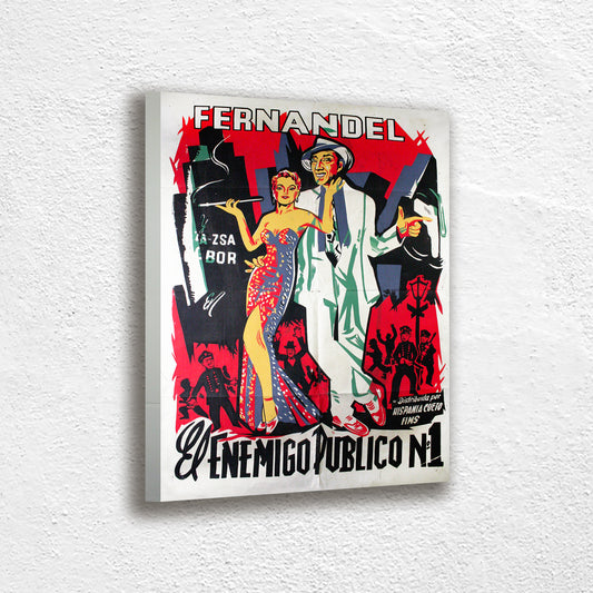 Fernandel Film Advertising Poster Print Canvas, Modern Art, Abstract Art, Wall art decor Canvas