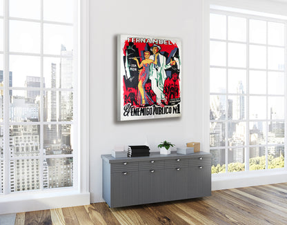 Fernandel Film Advertising Poster Print Canvas, Modern Art, Abstract Art, Wall art decor Canvas