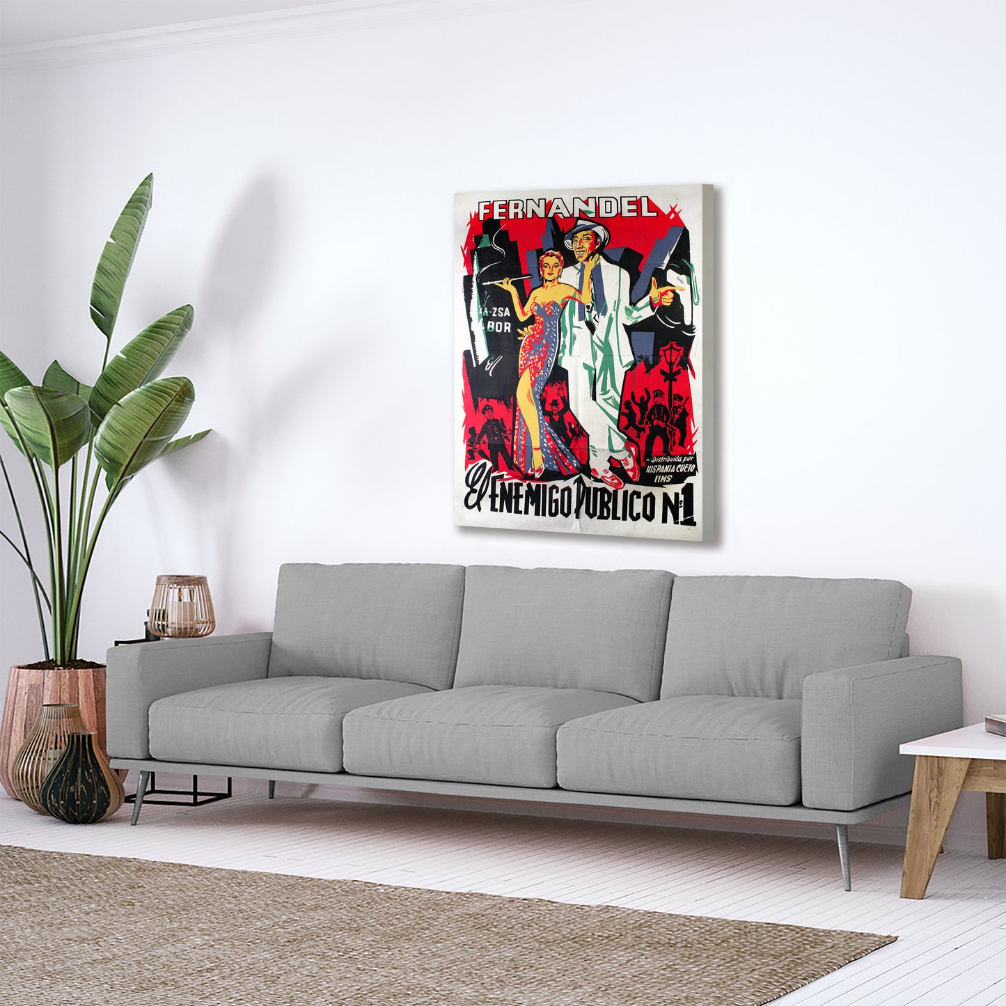 Fernandel Film Advertising Poster Print Canvas, Modern Art, Abstract Art, Wall art decor Canvas