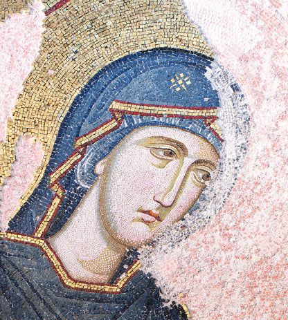 Chora Museum, Christ and the Holy Mary, Mosaic Photography, Christian Poster, Wall Hangings, Home Decor, Gift idea