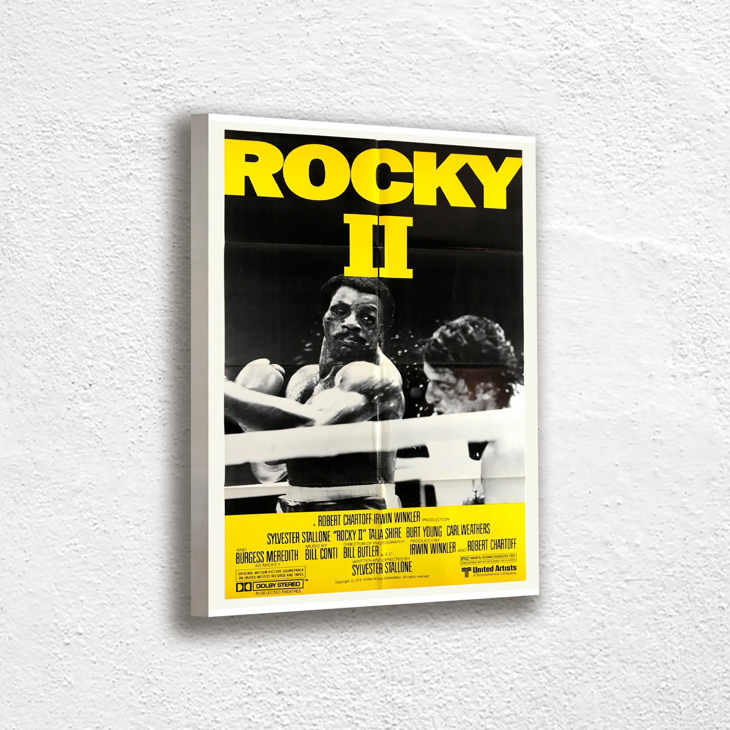 Rocky 2 Movie Poster (1979) Print Canvas, Scarce boxing style, Modern Art, Wall art decor Canvas