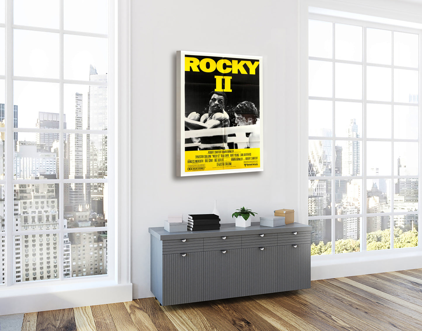 Rocky 2 Movie Poster (1979) Print Canvas, Scarce boxing style, Modern Art, Wall art decor Canvas