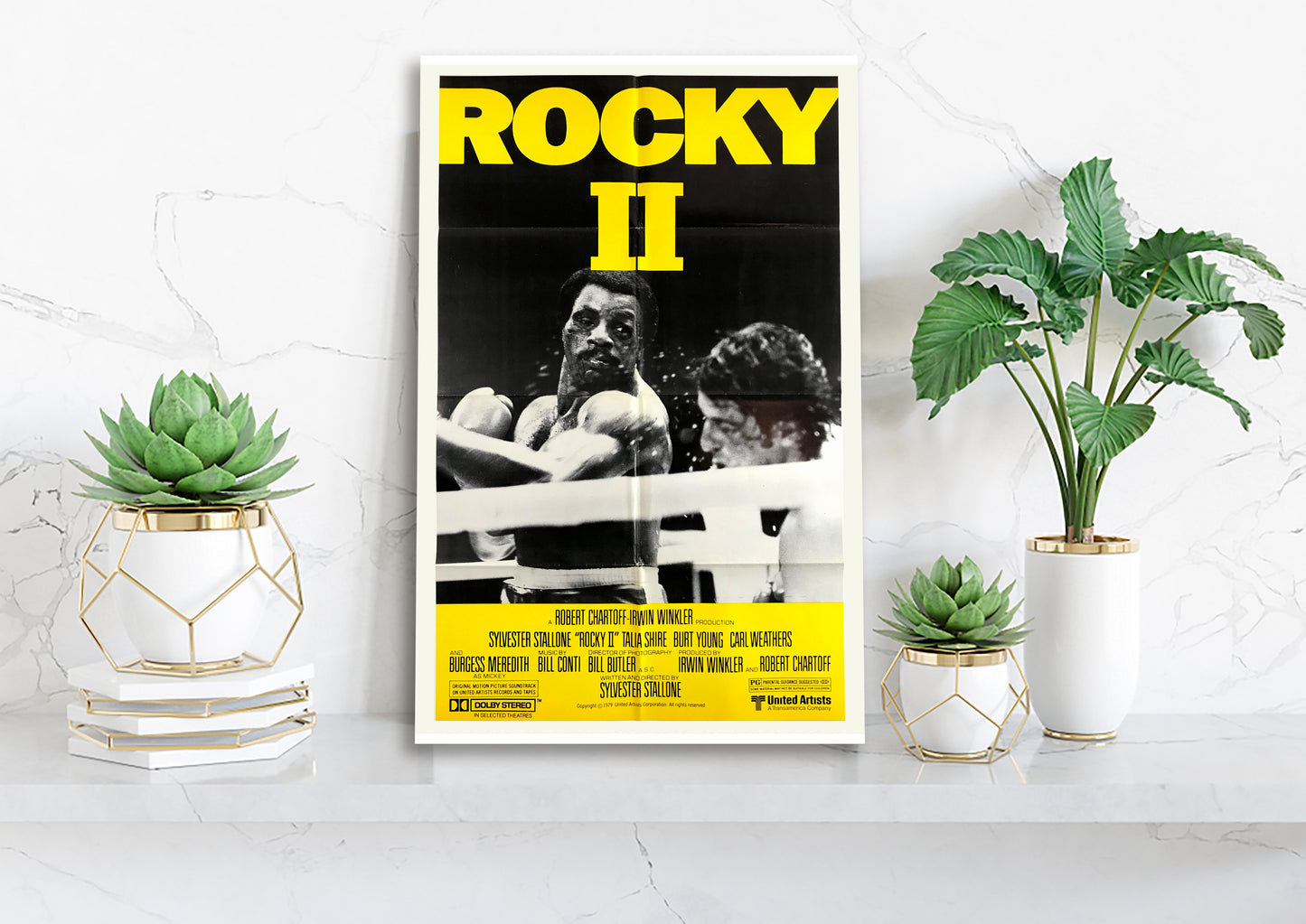 Rocky 2 Movie Poster (1979) Print Canvas, Scarce boxing style, Modern Art, Wall art decor Canvas