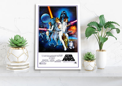 Star Wars Poster Print Canvas, Star Wars Decorative Wall Poster, Tom Chantrell Posters, Movie Poster, Modern Art, Wall art decor Canvas