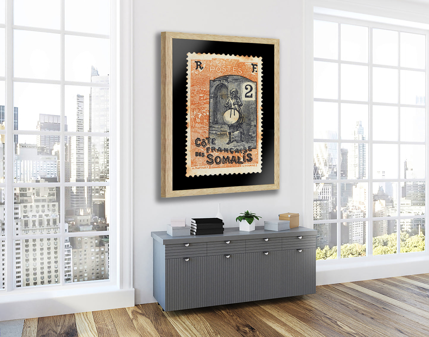 Vintage African Stamp Art Postage, Somali Stamp, Black People Picture, Gift Photo, Printed Picture Wall Art, Travel Poster Prints