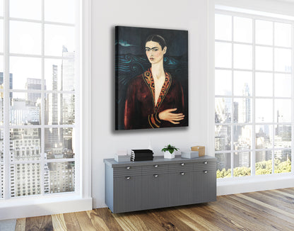 Frida Kahlo Self Portrait Canvas Wall Art Decoration Canvas Printed Canvas, home decor poster