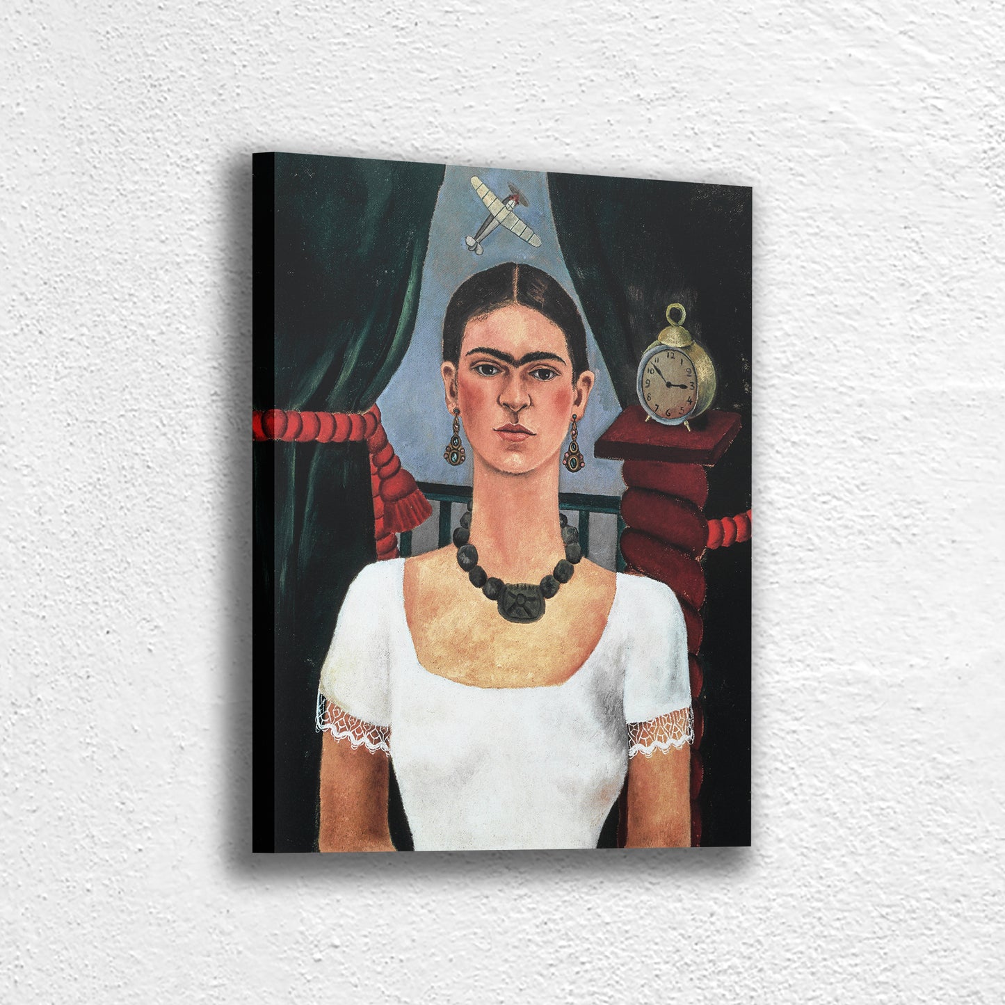 Frida Kahlo Self Portrait Hanging Canvas, Wall Art Decoration Canvas Printed Canvas, home decor poster