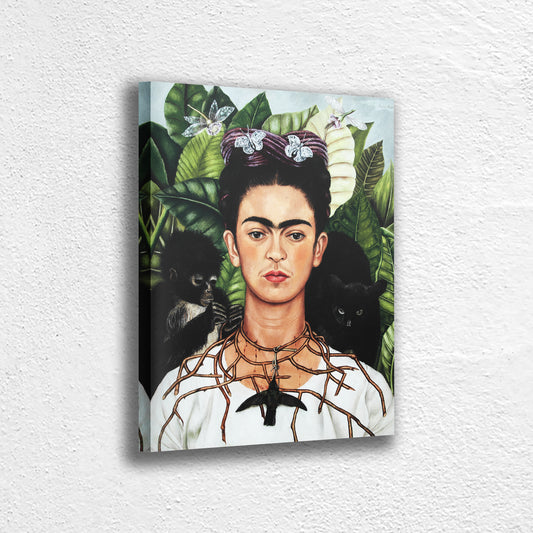 Frida Kahlo Self Portrait Canvas Wall Art Decoration Printed Canvas, home decor Portrait Poster