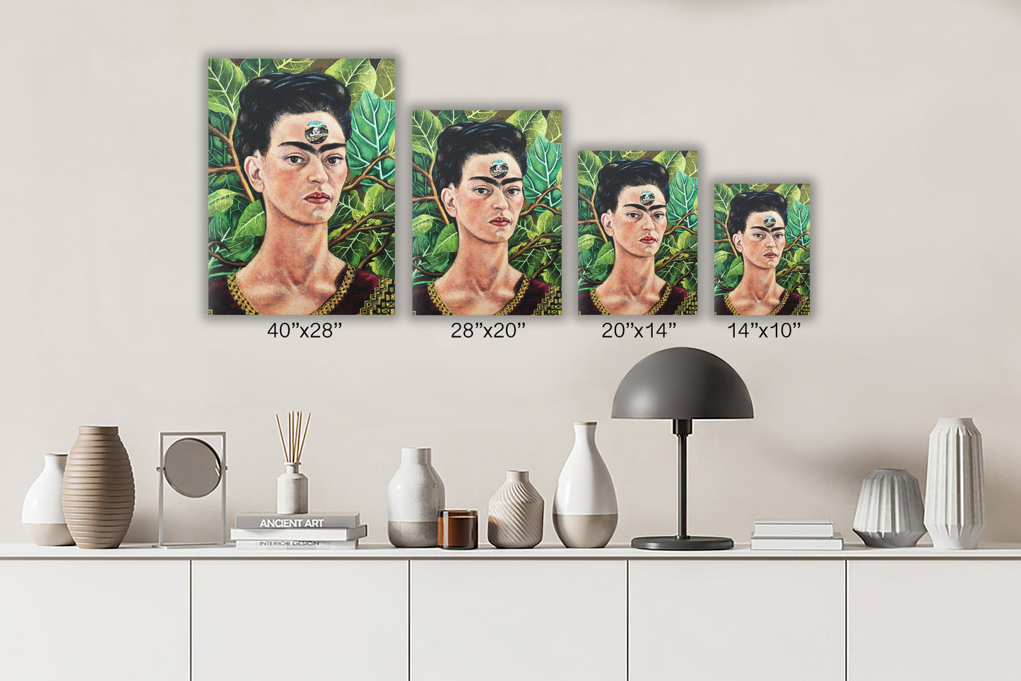 Frida Kahlo Self Portrait Canvas Wall Art Decoration Canvas Nature Printed Canvas, home decor