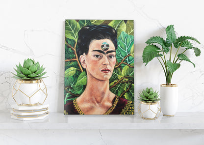 Frida Kahlo Self Portrait Canvas Wall Art Decoration Canvas Nature Printed Canvas, home decor