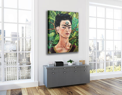 Frida Kahlo Self Portrait Canvas Wall Art Decoration Canvas Nature Printed Canvas, home decor