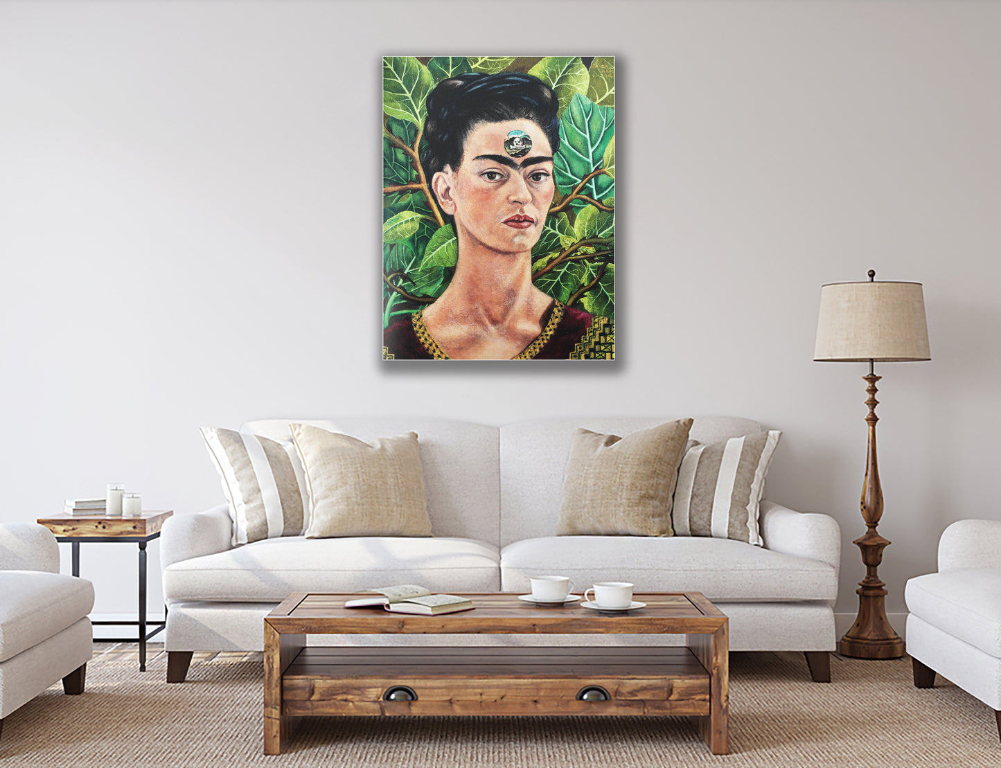 Frida Kahlo Self Portrait Canvas Wall Art Decoration Canvas Nature Printed Canvas, home decor