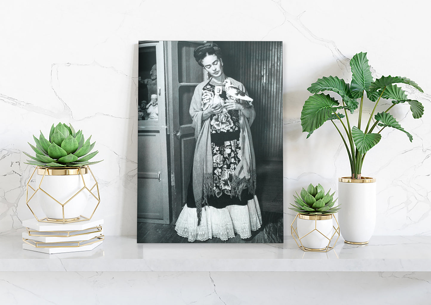 Frida Kahlo Self Portrait Canvas Wall Art Decoration Canvas Printed Canvas, home decor portrait poster