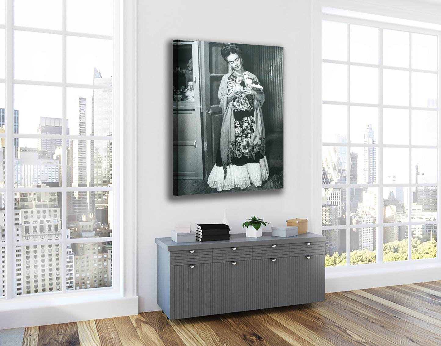 Frida Kahlo Self Portrait Canvas Wall Art Decoration Canvas Printed Canvas, home decor portrait poster