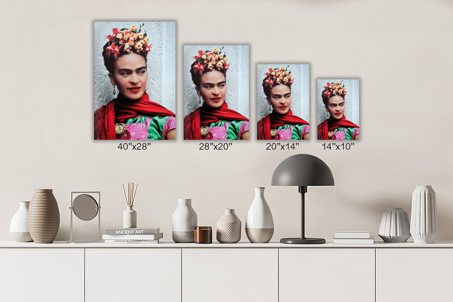 Frida Kahlo Self Portrait Canvas Wall Art Decoration Canvas Printed Canvas, home decor