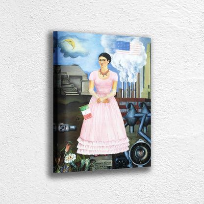 Frida Kahlo Self Portrait Canvas Wall Art Decoration Printed Canvas, home decor Portrait Poster