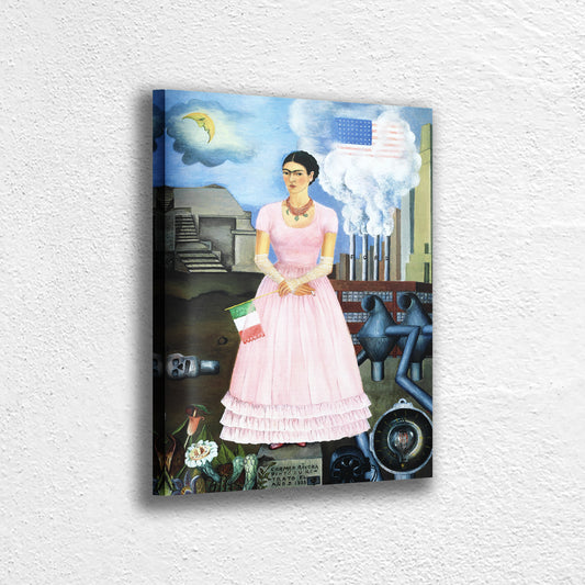 Frida Kahlo Self Portrait Canvas Wall Art Decoration Printed Canvas, home decor Portrait Poster