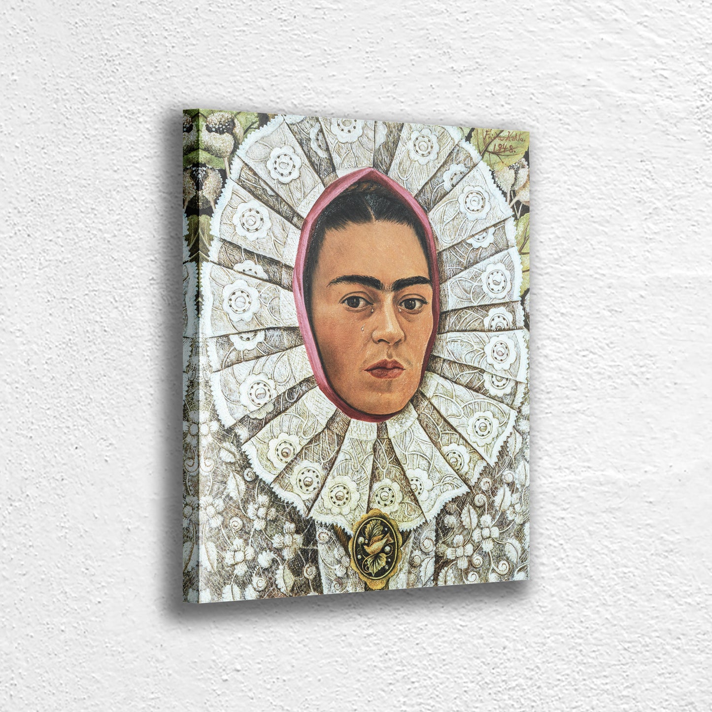 Frida Kahlo Self Portrait Canvas Wall Art Decoration Printed Canvas, home decor Portrait Poster