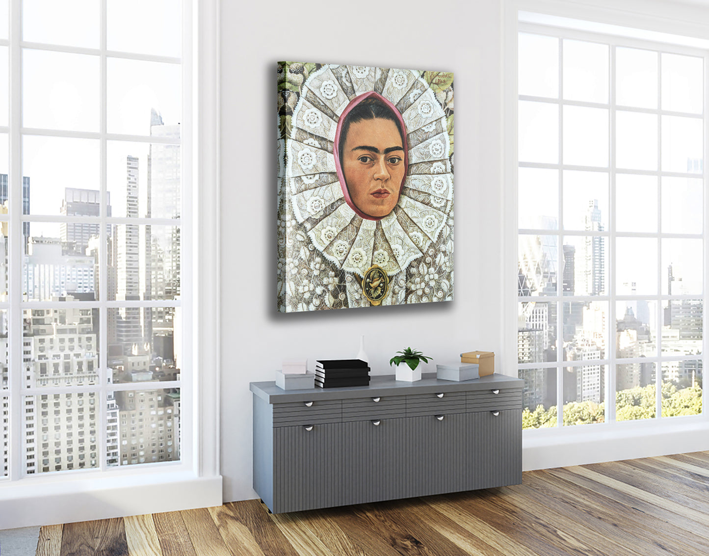 Frida Kahlo Self Portrait Canvas Wall Art Decoration Printed Canvas, home decor Portrait Poster