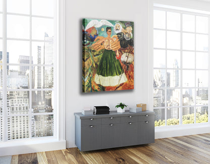 Frida Kahlo Self Portrait Canvas Wall Art Decoration Printed Canvas, home decor Portrait Poster