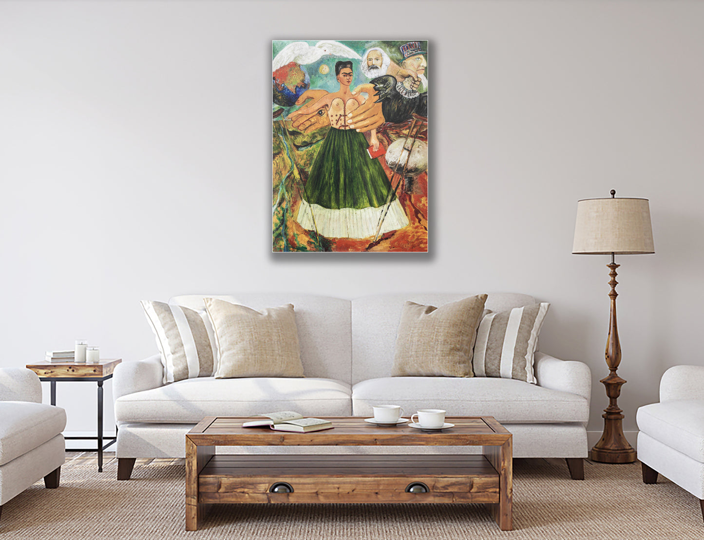 Frida Kahlo Self Portrait Canvas Wall Art Decoration Printed Canvas, home decor Portrait Poster