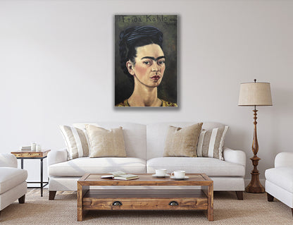 Frida Kahlo Self Portrait Canvas Wall Art Decoration Printed Canvas, home decor Portrait Poster