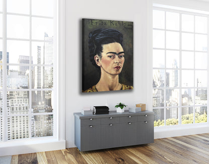 Frida Kahlo Self Portrait Canvas Wall Art Decoration Printed Canvas, home decor Portrait Poster